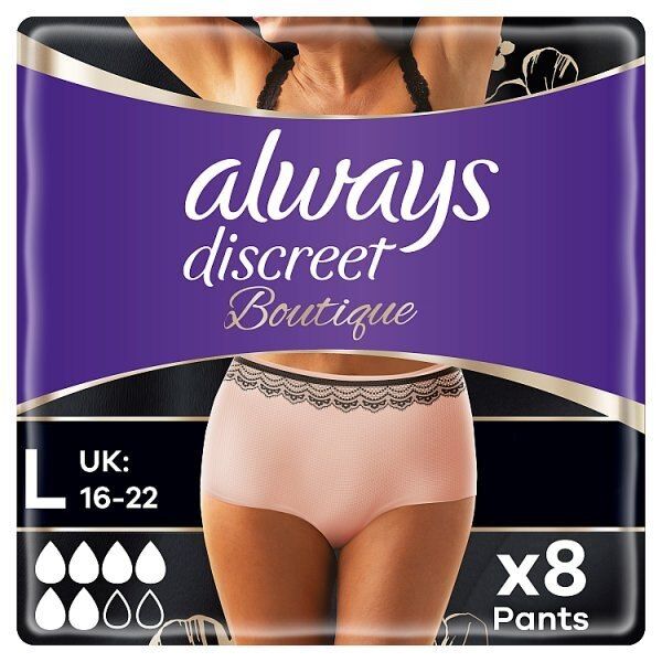 Always Discreet Boutique Beige Incontinence Pants x8 - McGrocer