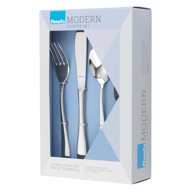 Amefa Modern  Stainless Steel  Cutlery Set   16 per pack - McGrocer