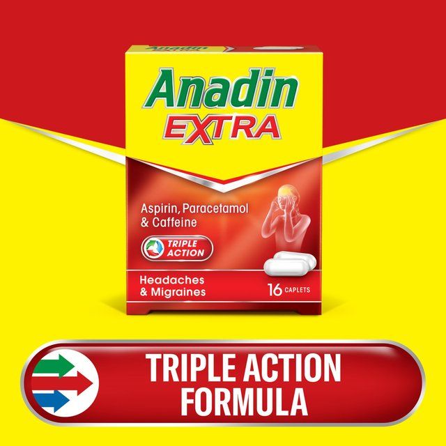 Anadin Extra Aspirin & Paracetamol Fast Acting Pain Killer Caplets   16 per pack - McGrocer