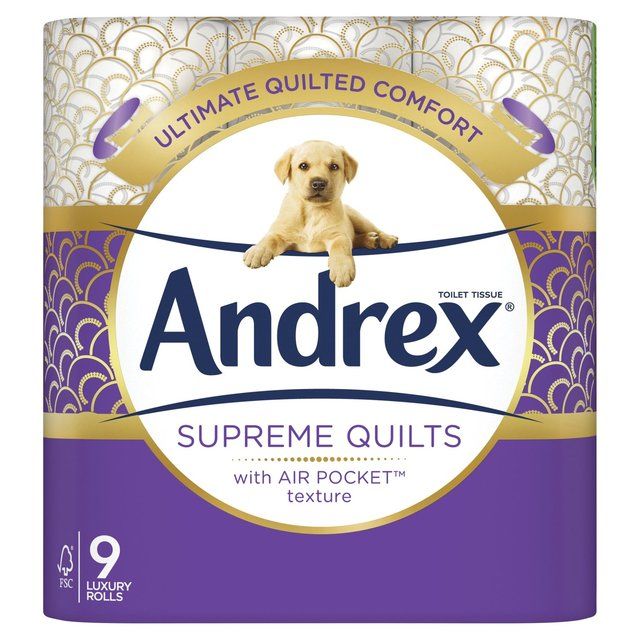 Andrex Supreme Quilts Toilet Roll   9 per pack - McGrocer