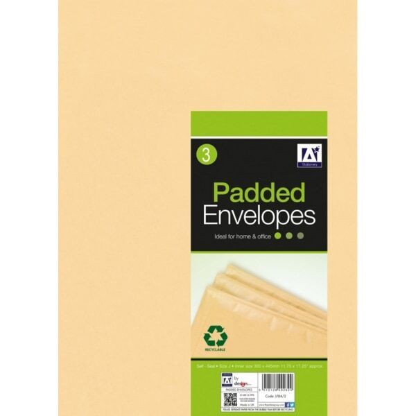 Anker Padded Envelopes (Pack Of 3) (29 x 37cm) - McGrocer