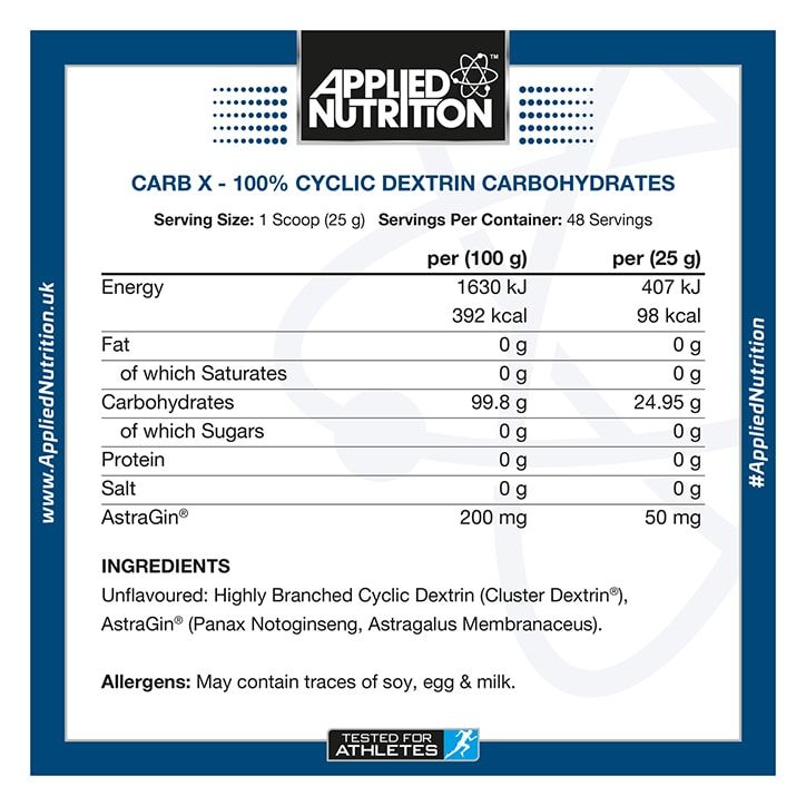 Applied Nutrition Carb X Unflavoured 1200g - McGrocer