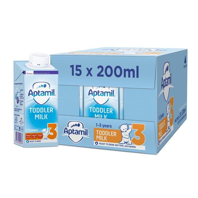 Aptamil 3 Toddler Milk Ready to Drink 1-3 Yrs Multipack   15 x 200ml - McGrocer