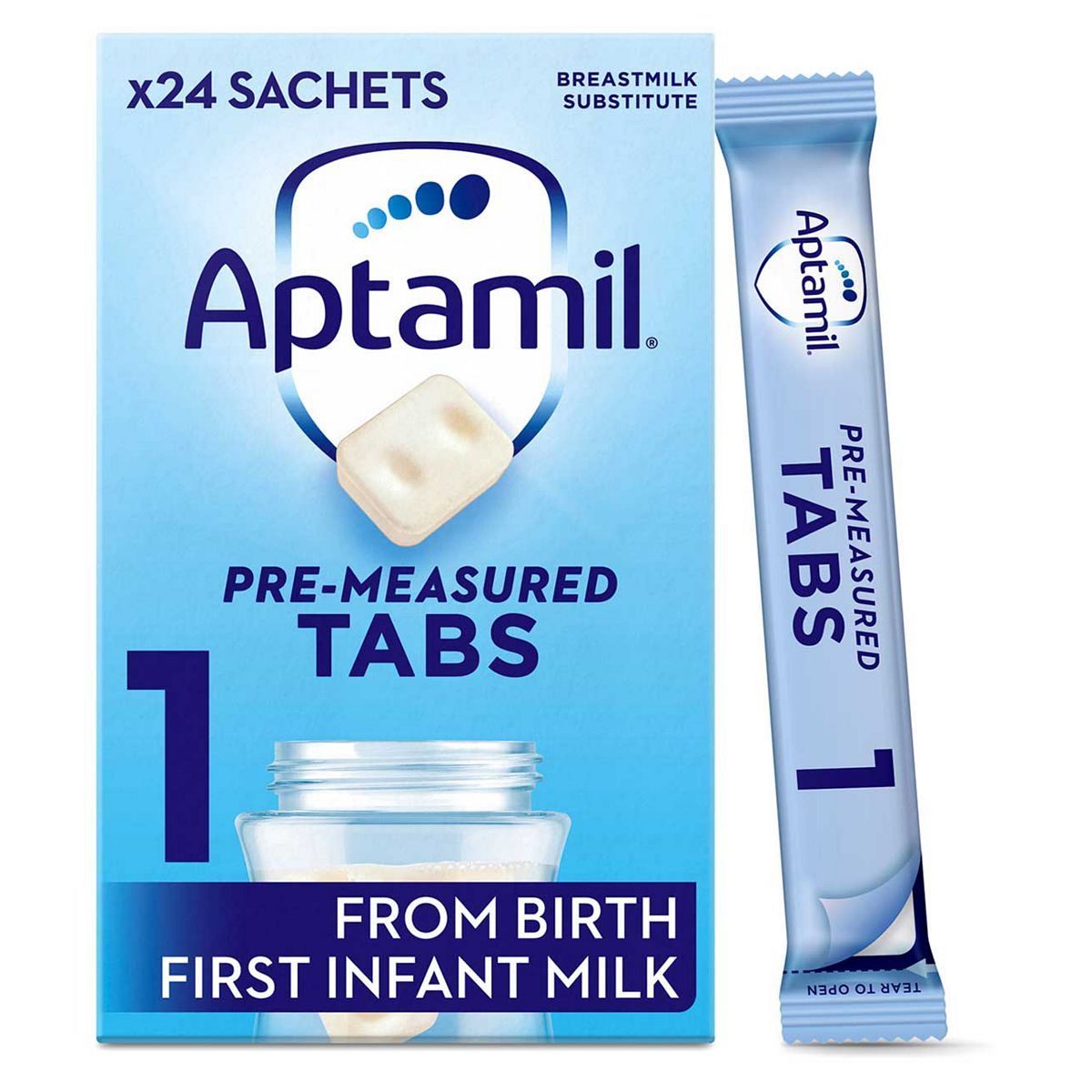 Aptamil Pre-Measured Tabs First Infant Milk from Birth 24 x 23g (552g) - McGrocer