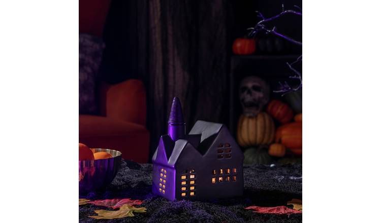 Argos Home Black Tealight House Halloween Decoration - McGrocer
