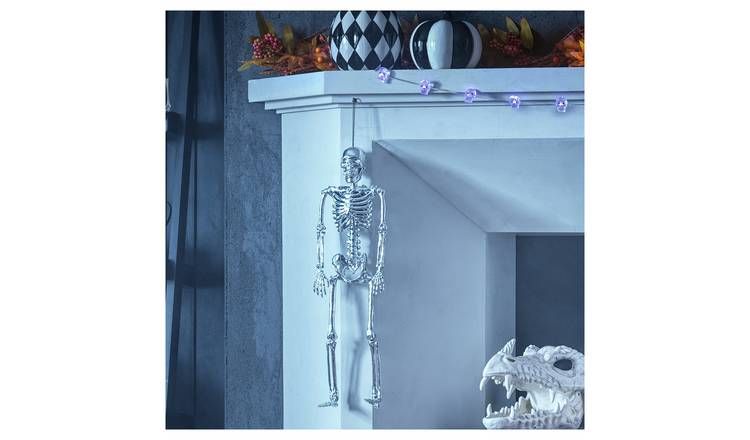 Argos Home Halloween Hanging Silver Skeleton Decoration - McGrocer