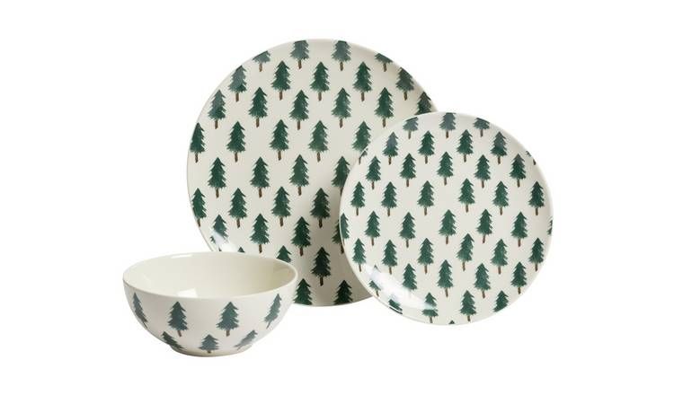 Argos Home Trees 12 Piece Stoneware Dinner Set - McGrocer