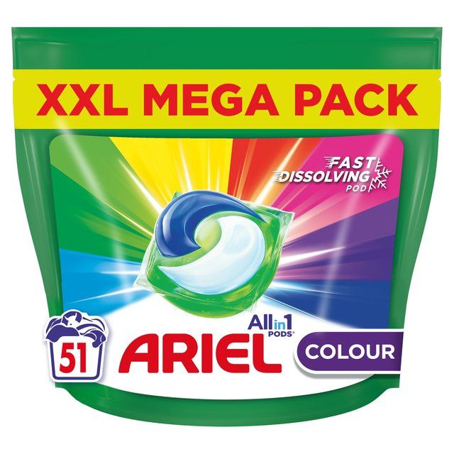 Ariel Colour All-in-1 Pods Washing Liquid Capsules 51 Washes   51 per pack - McGrocer