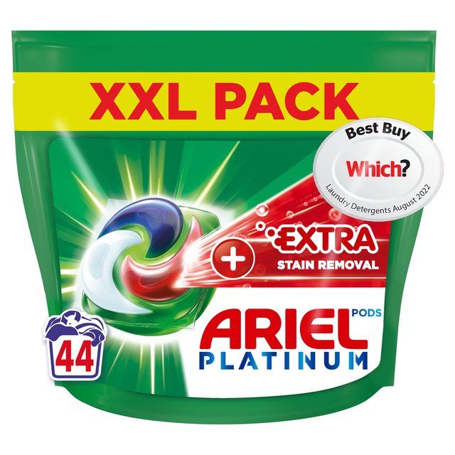 Ariel Platinum Stain Removal All-in-1 Pods Washing Capsules 44 Washes   44 per pack - McGrocer