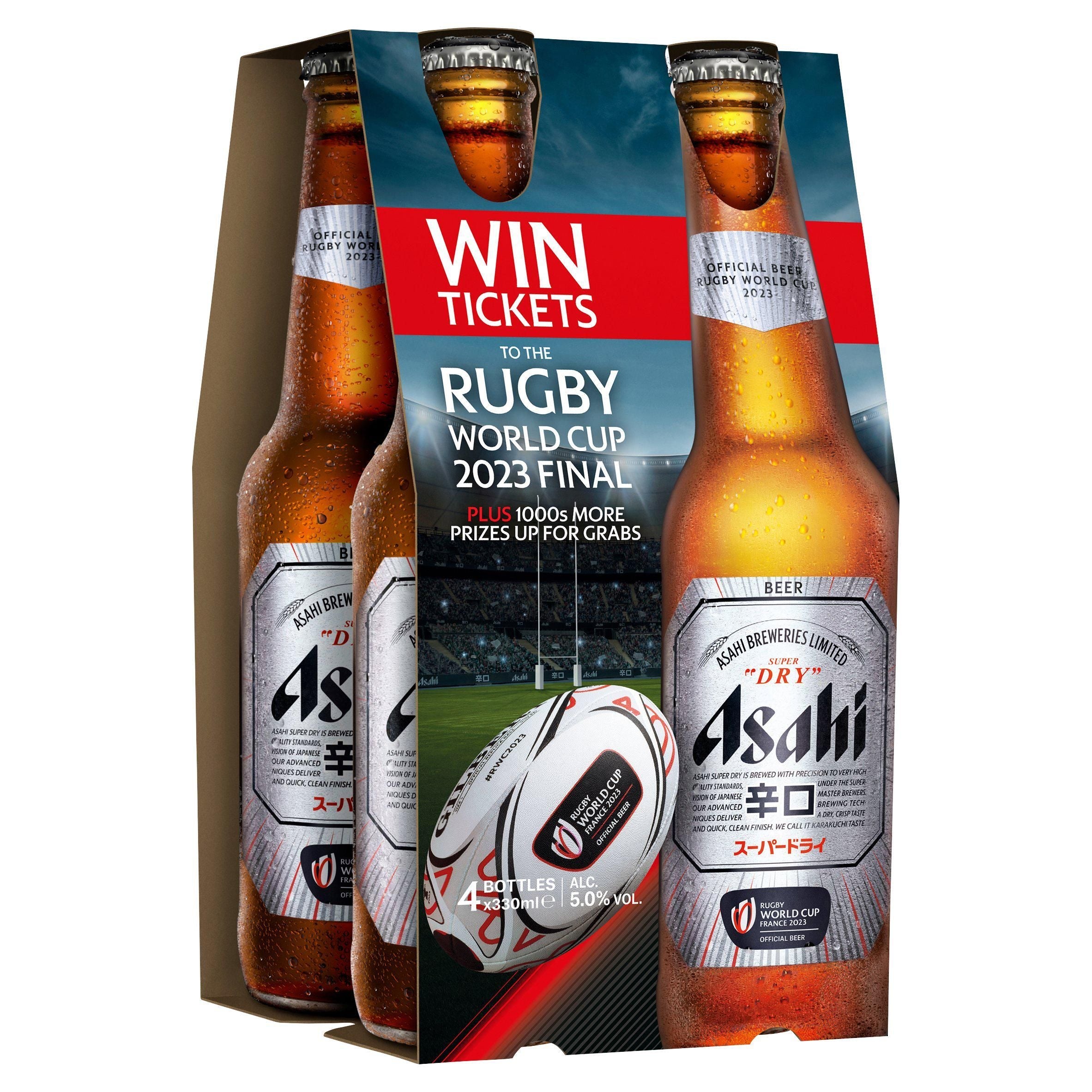 Asahi Super Dry Beer Lager Bottles 4x330ml - McGrocer