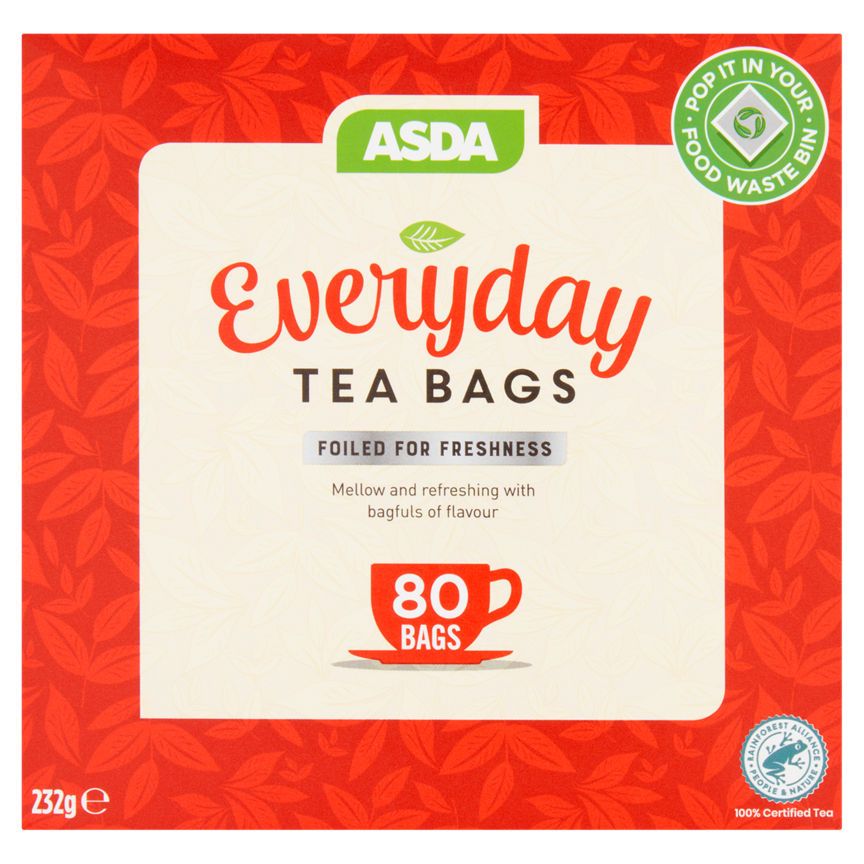 ASDA Everyday 80 Tea Bags 232g - McGrocer