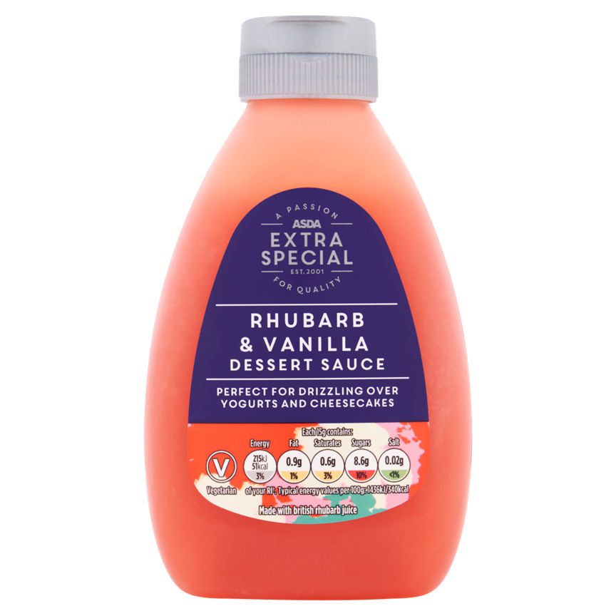 ASDA Extra Special Rhubarb & Vanilla Dessert Sauce - McGrocer