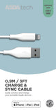 ASDA Tech Lightning Cable - White 0.9m - McGrocer