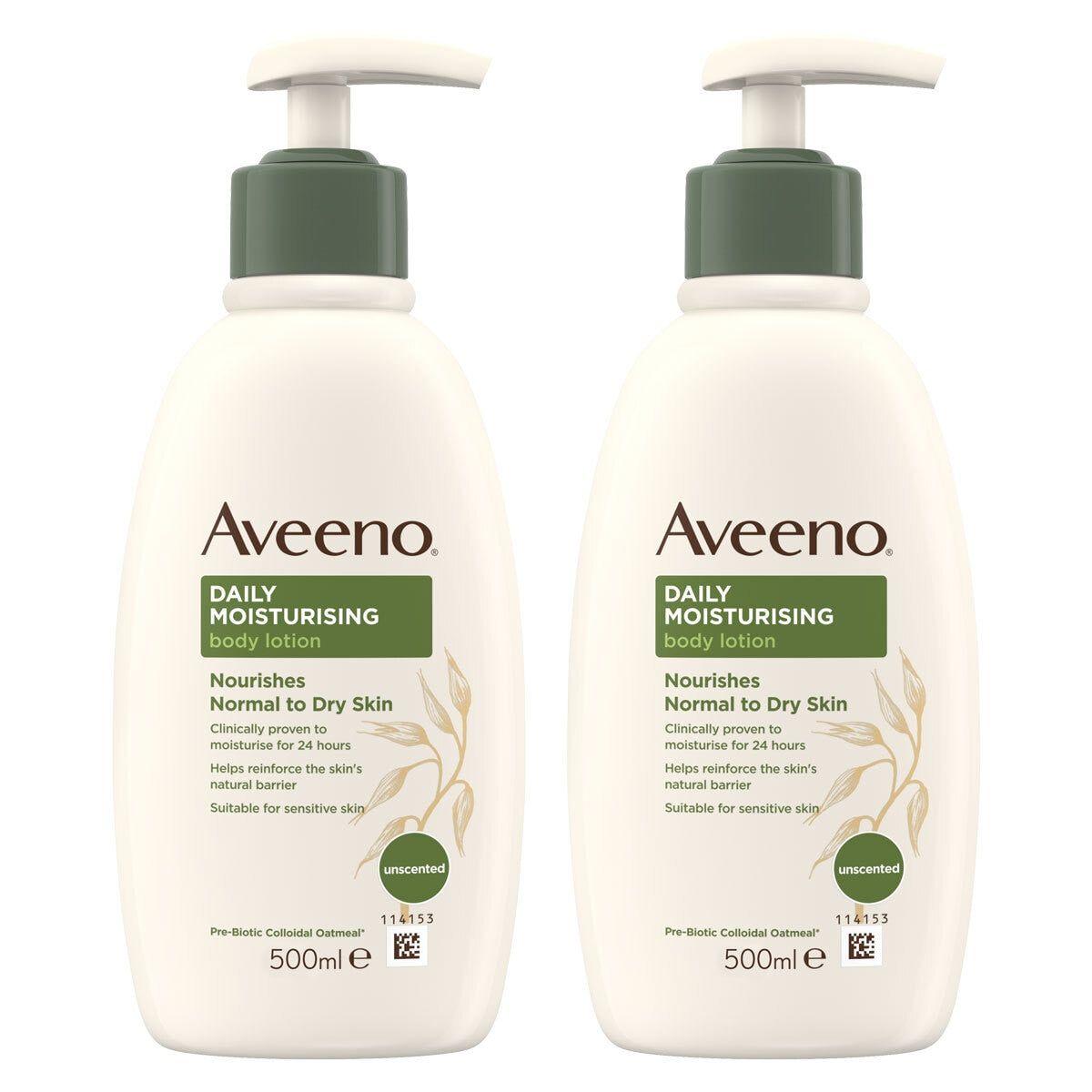 Aveeno Daily Moisturising Body Lotion, 2 x 500ml - McGrocer