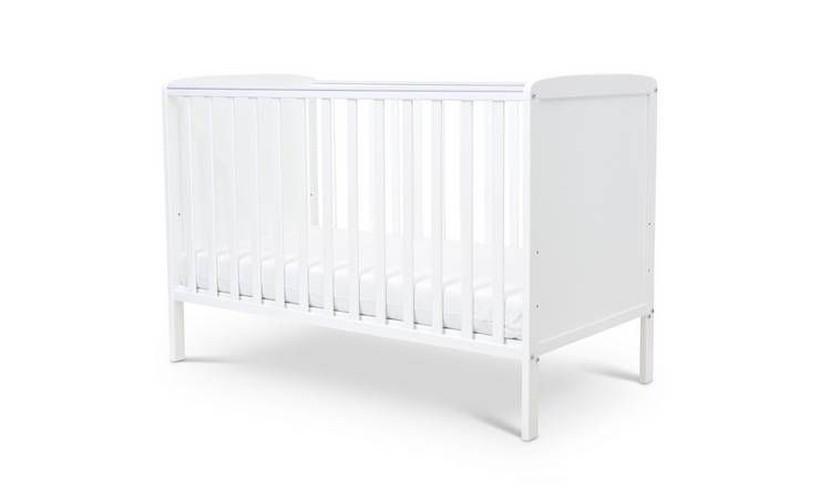 Baby Elegance Elle Cot and Mattress - White - McGrocer
