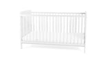 Baby Elegance Travis Baby Cot Bed with Mattress - White - McGrocer