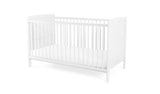 Baby Elegance Travis Baby Cot Bed with Mattress - White - McGrocer