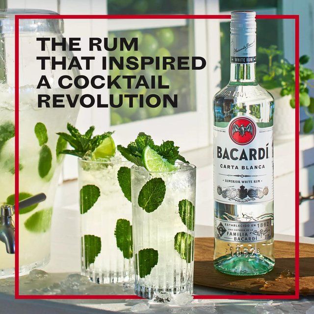 Bacardi Carta Blanca Superior White Rum   1L - McGrocer