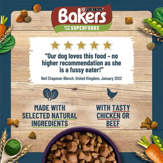 Bakers Senior Chicken with Vegetables Dry Dog Food    2.85kg - McGrocer