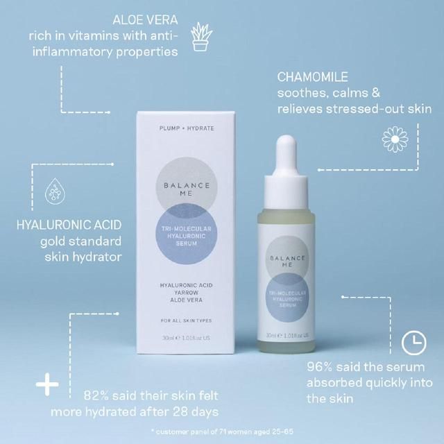Balance Me Tri-Molecular Hyaluronic Serum   30ml - McGrocer