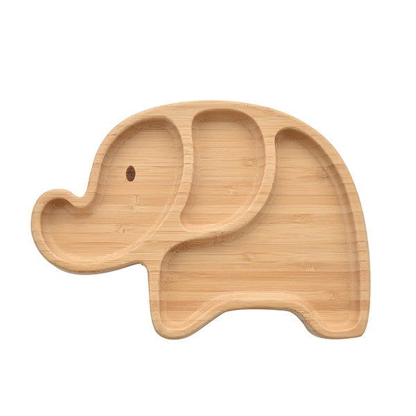 Bambino Bamboo & Silicone Elephant  Base Plate - McGrocer