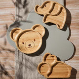 Bambino Bamboo & Silicone Elephant  Base Plate - McGrocer