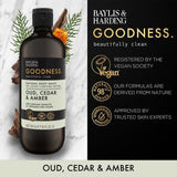 Baylis & Harding Goodness Oud Cedar & Amber Body Wash   500ml - McGrocer