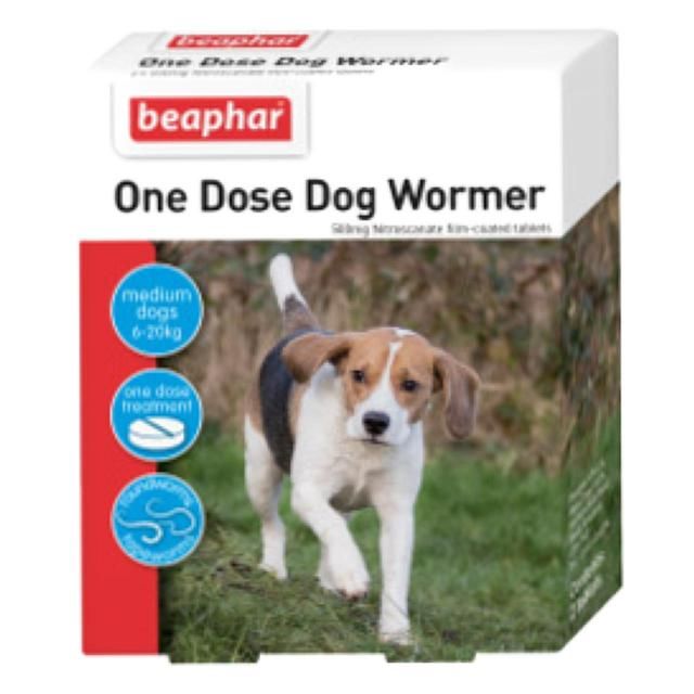 Beaphar One Dose Wormer For Medium Dogs   2 per pack - McGrocer