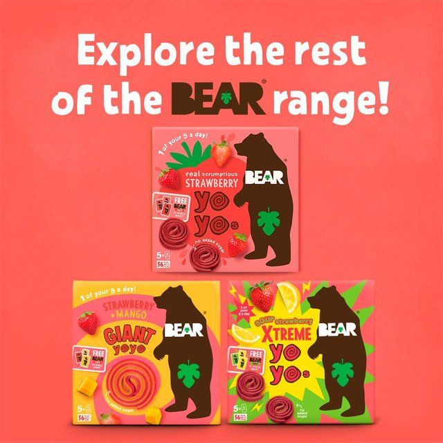 Bear Yoyos Super Sour Strawberry & Apple Multipack   5 x 20g - McGrocer