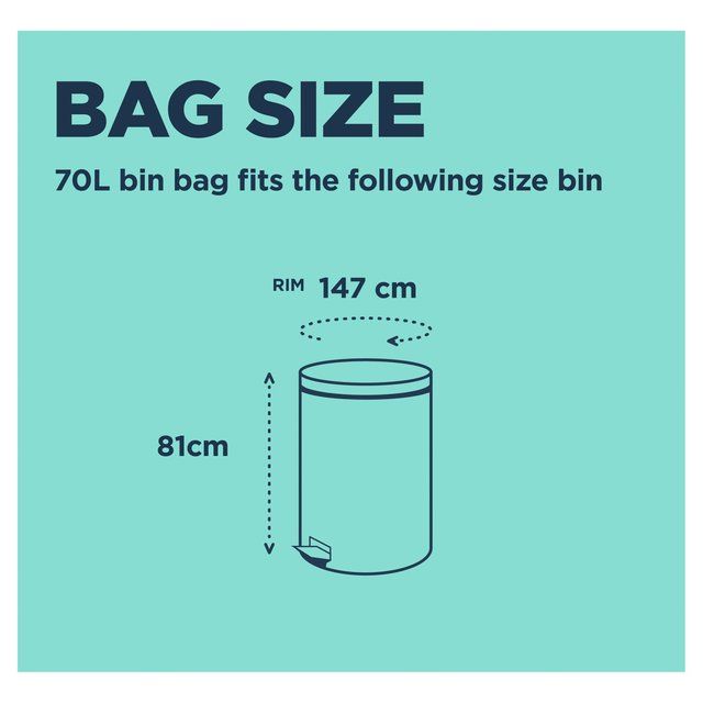BEAST Incredibly Tough Drawstring Bin Bags 70L   10 per pack - McGrocer