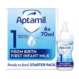 Aptamil 1 First Infant Milk Starter Pack from Birth 6 x 70ml (420ml) - McGrocer