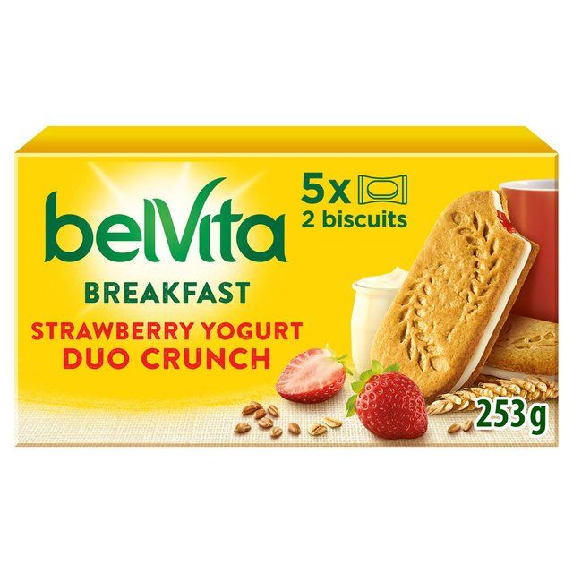 Belvita Strawberry Yogurt Duo Crunch Breakfast Biscuits   5 per pack - McGrocer