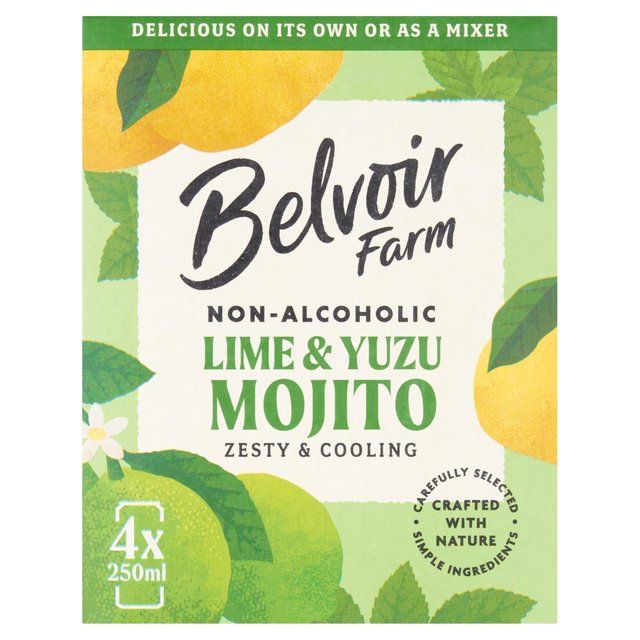 Belvoir Farm Non Alcoholic Lime & Yuzu Mojito   4 x 250ml - McGrocer
