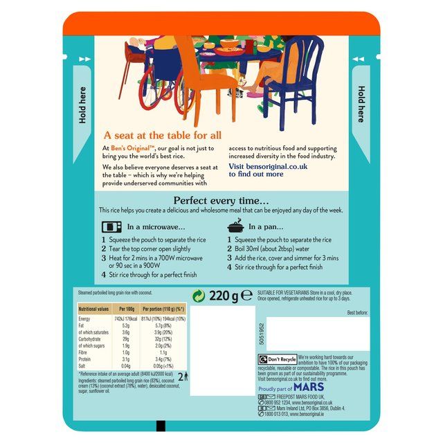 Ben's Original Coconut Microwave Rice   220g - McGrocer