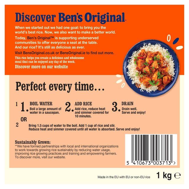 Ben's Original Long Grain Rice   1kg - McGrocer