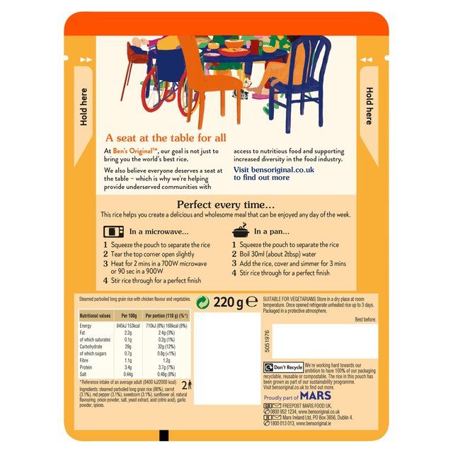 Ben's Original Savoury Chicken Microwave Rice   220g - McGrocer