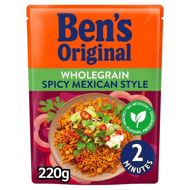 Ben's Original Wholegrain Spicy Mexican Microwave Rice   220g - McGrocer