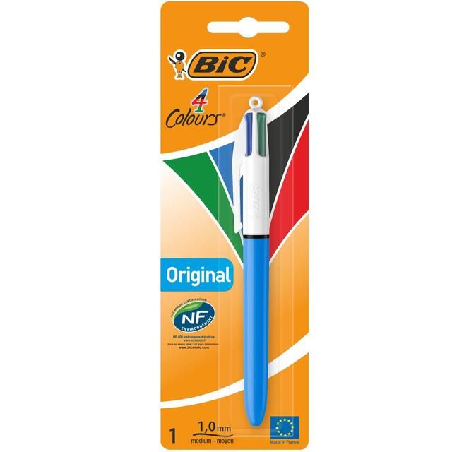 BIC 4 Colours Original Retractable Ballpoint Pen Single Pack - McGrocer