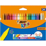 BIC Kids Plastidecor Crayons Wallet of 24   24 per pack - McGrocer