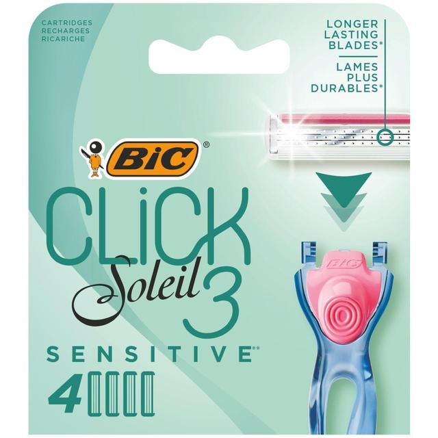 BIC Soleil Click 3 Razor Blades   4 per pack - McGrocer
