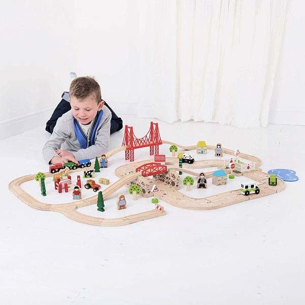Bigjigs Rail Road & Rail Train Set - McGrocer