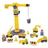 Bigjigs Rail Yellow Crane Construction Set - McGrocer