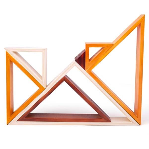 Bigjigs Toys 7 Wooden Stacking Triangles - McGrocer