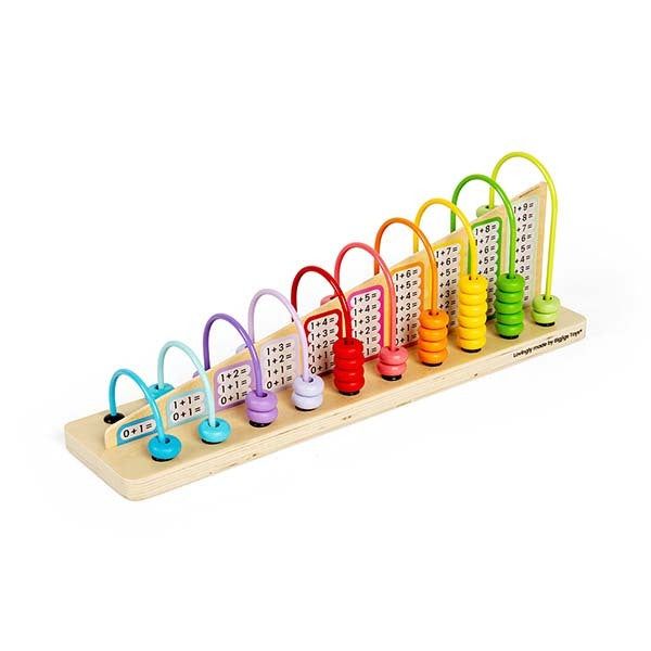 Bigjigs Toys Wooden Rainbow Counting Abacus - McGrocer
