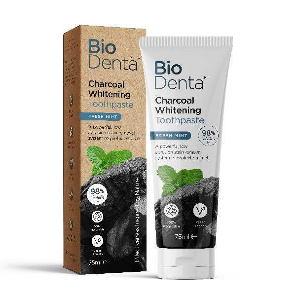 BioDenta Natural Whitening Toothpaste CHARCOAL Vegan 75ml - McGrocer