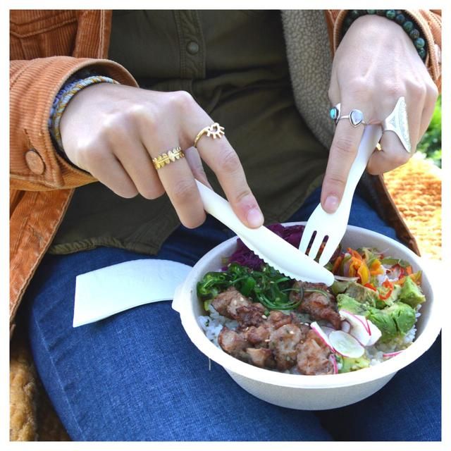 BioPak White Paper Forks   10 per pack - McGrocer