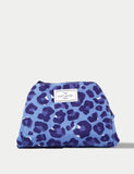 Blue Leopard Full Size Flat Lay Makeup Bag - McGrocer