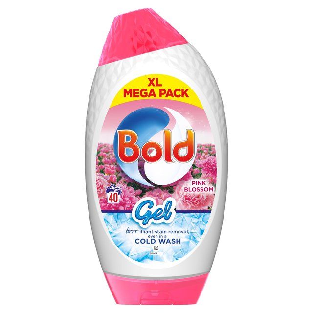 Bold 2In1 Washing Liquid Gel Pink Blossom 40 Washes   1320ml - McGrocer