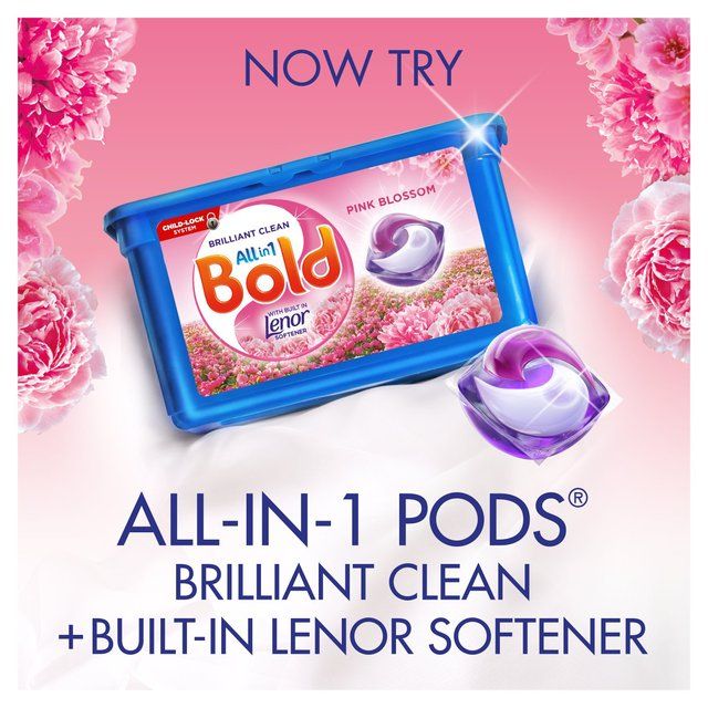 Bold 2In1 Washing Liquid Gel Pink Blossom 40 Washes   1320ml - McGrocer