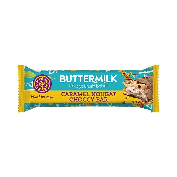 Butterm!lk Plant Powered Caramel Nougat Choccy Bar 50g Caramel Nougat